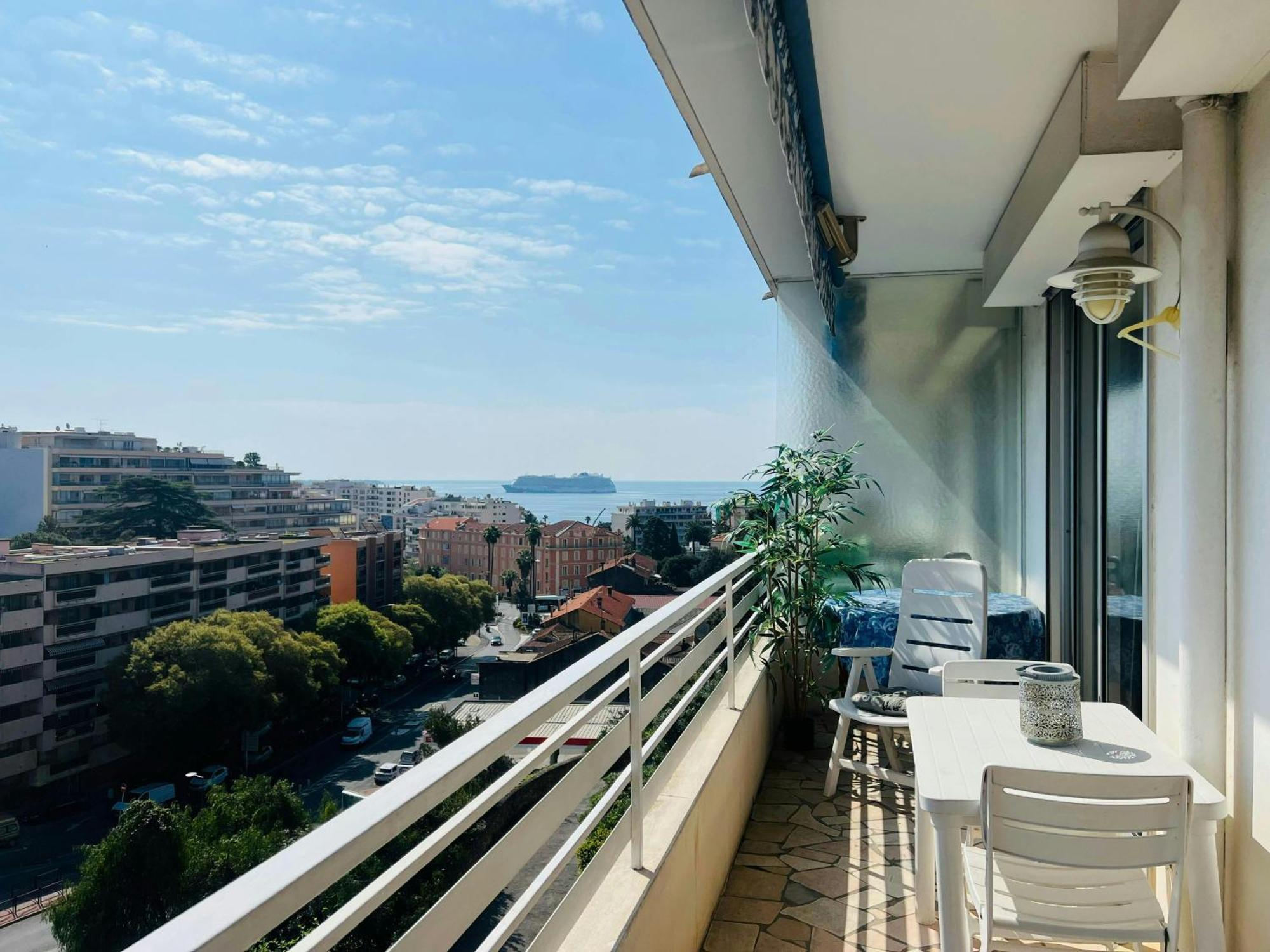 1 Bedroom, Sea View, 10 Min From Center & Palais Des Festivals Appartement